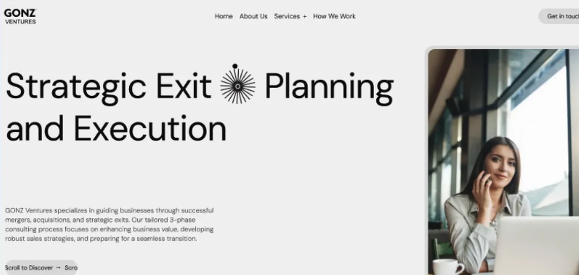 GONZ Ventures, écran du produit