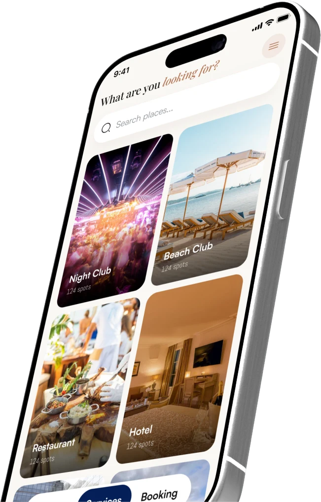 Dear Saint-Tropez, écran de l’application mobile
