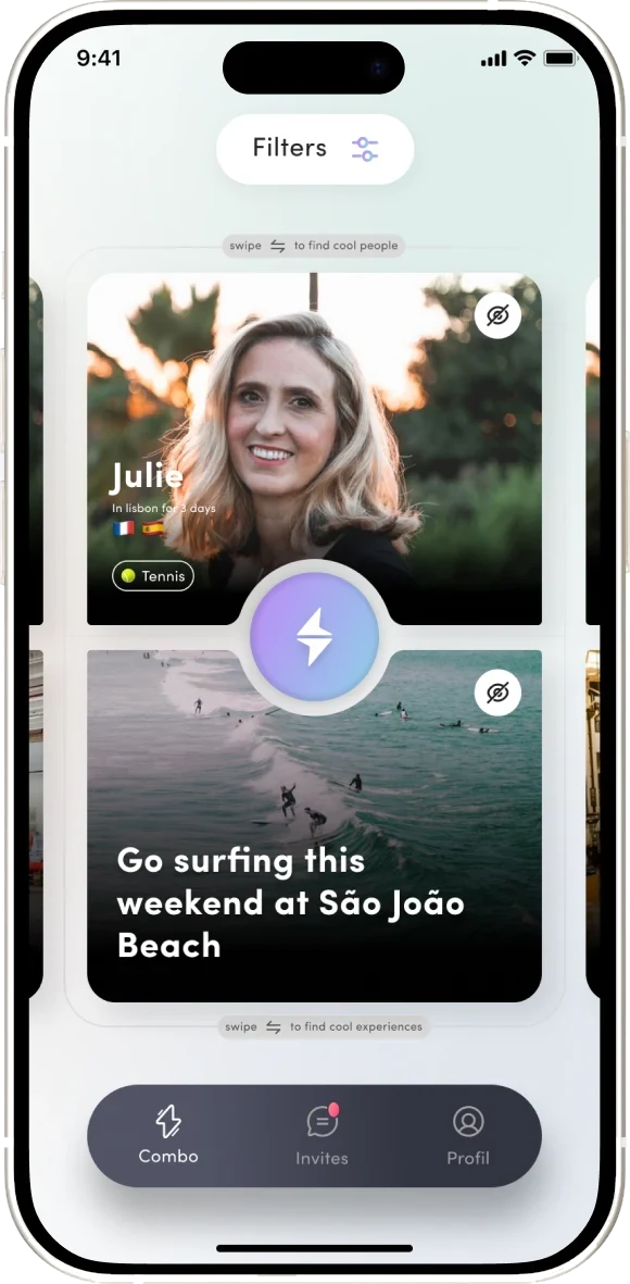 Timeleft, écran de l’application mobile