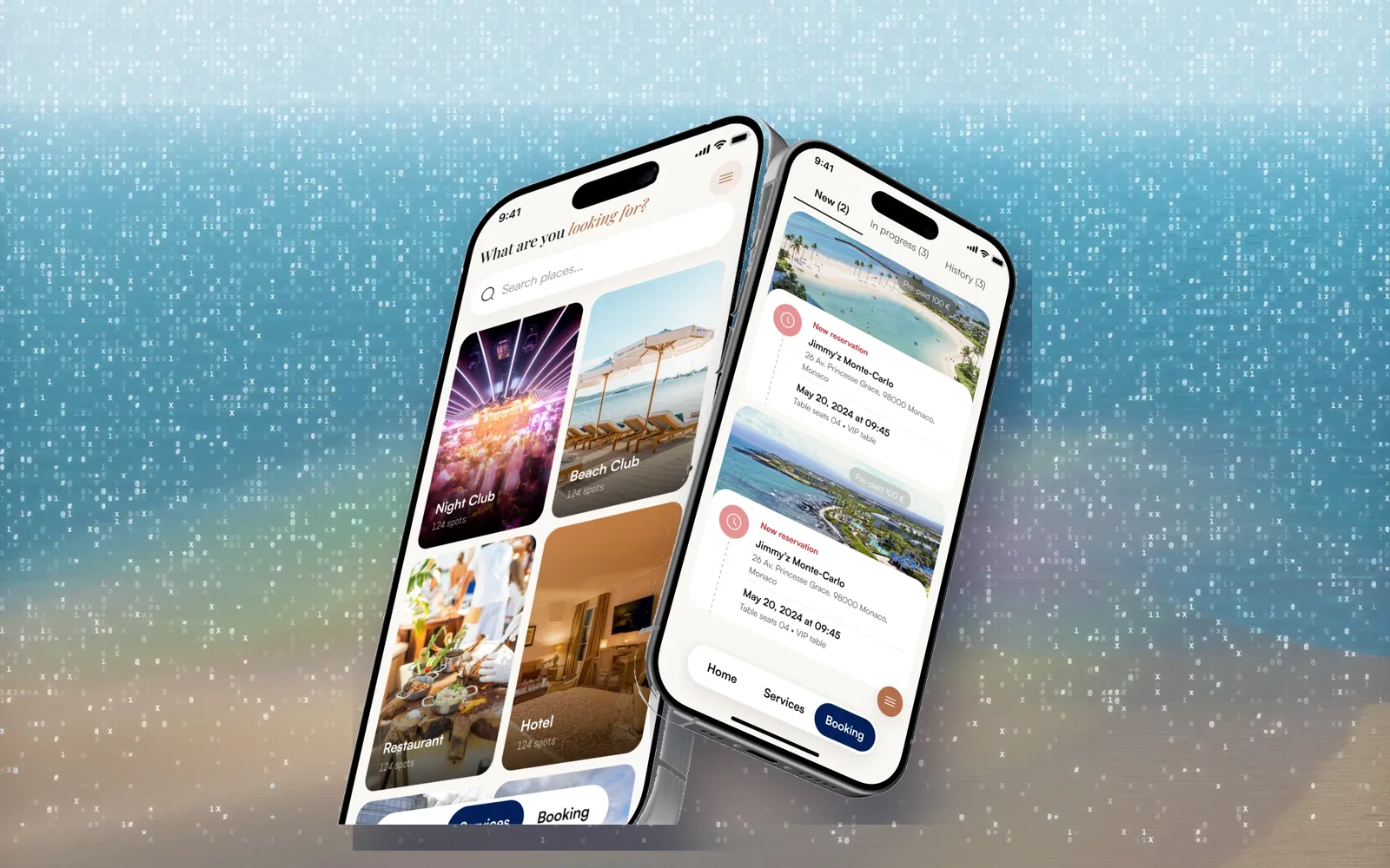 Deux écrans de l’application Dear Saint-Tropez