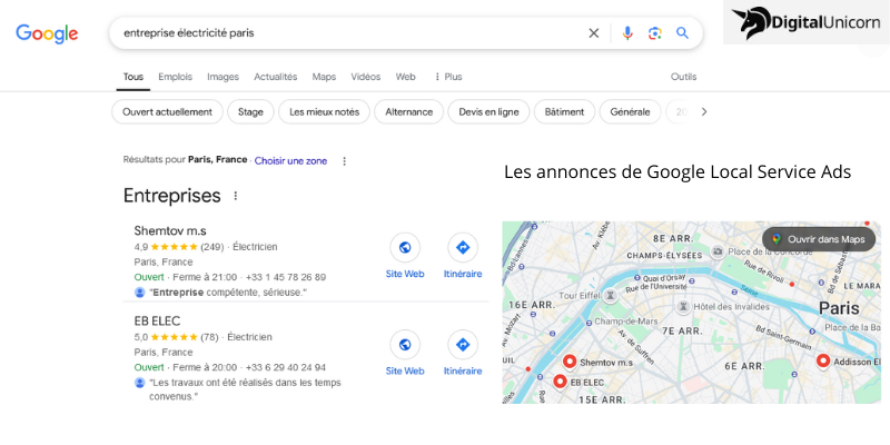 Les annonces sur Google Local Service Ads