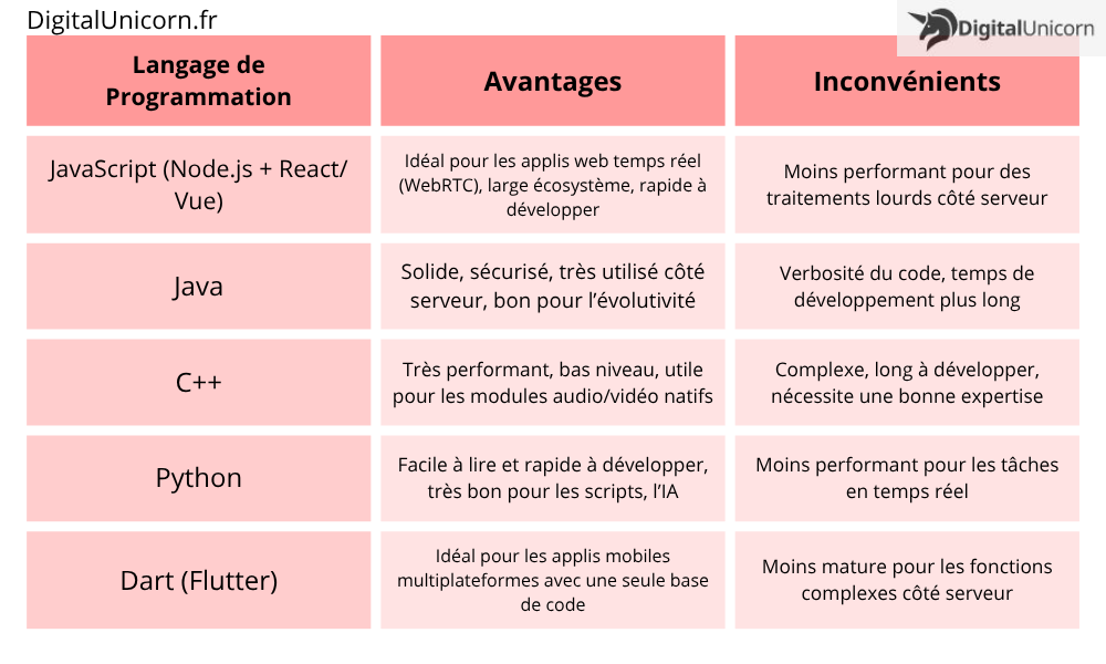 Langages de programmation : avantages et inconvénients 