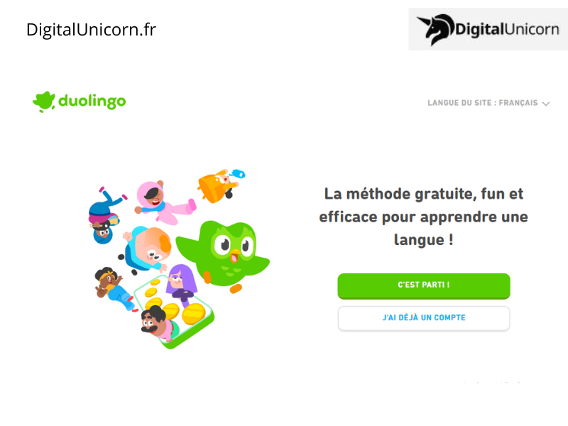 Site web de Duolingo