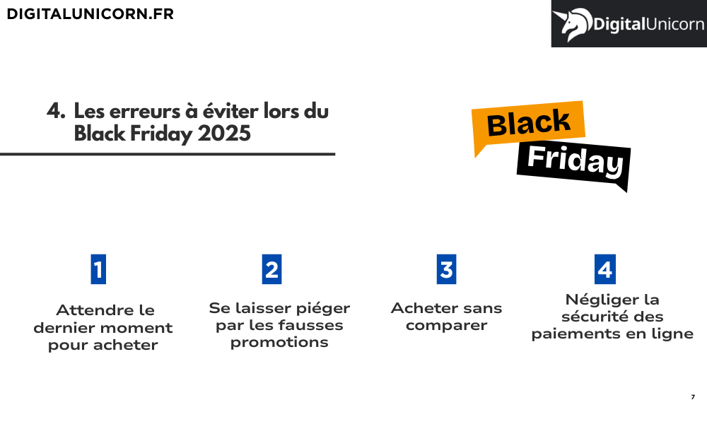 Les erreurs à éviter lors du Black Friday 2025