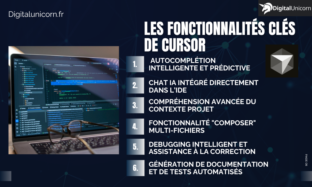 Les fonctionnalités clés de Cursor en 6 points