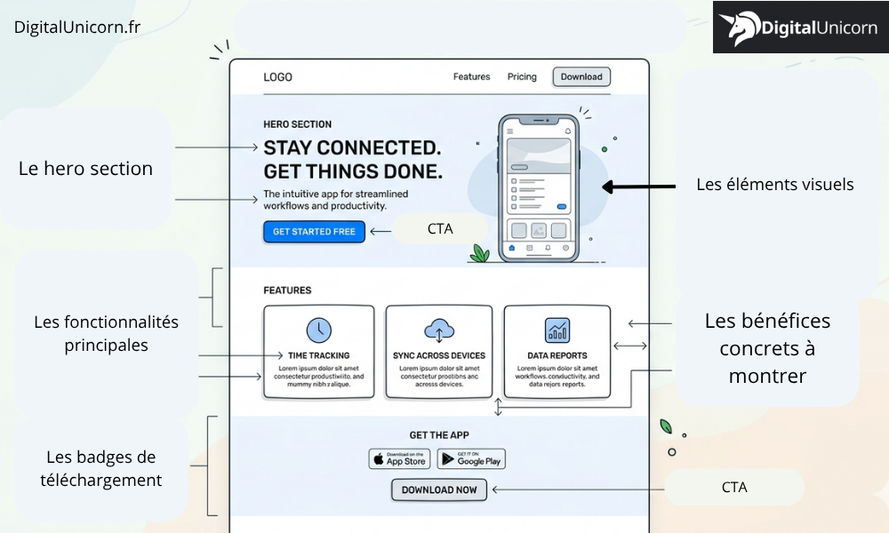 Exemple de landing page