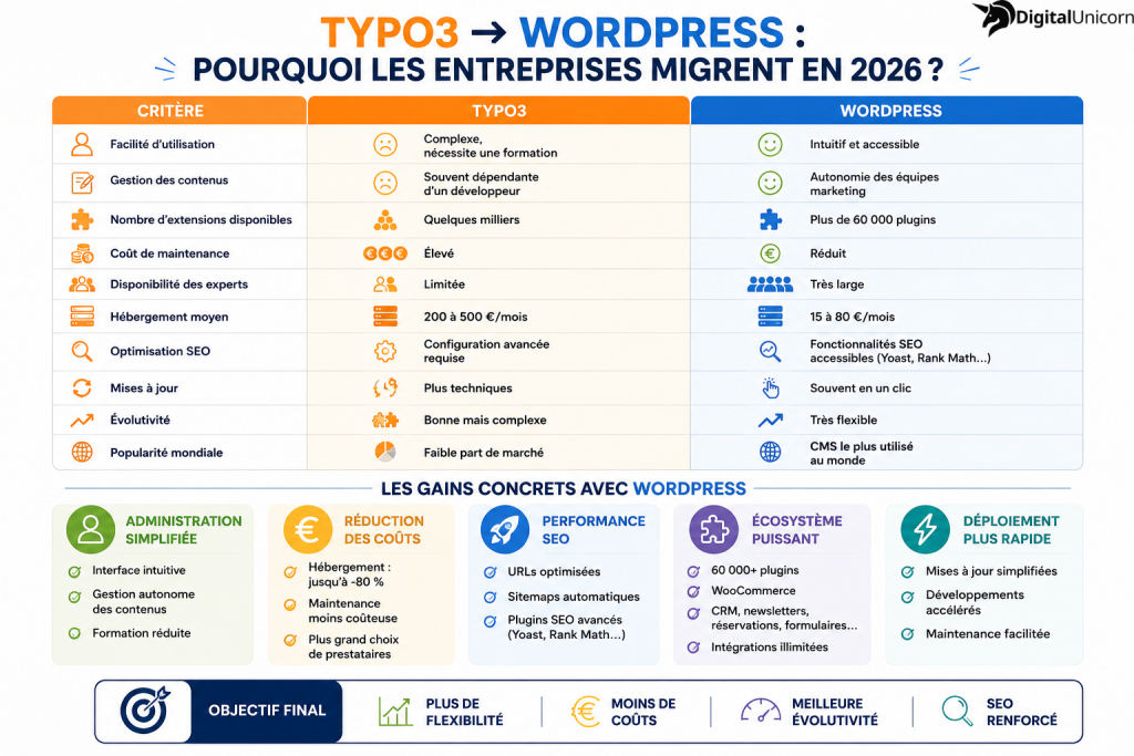 Migration site typo3 wordpress