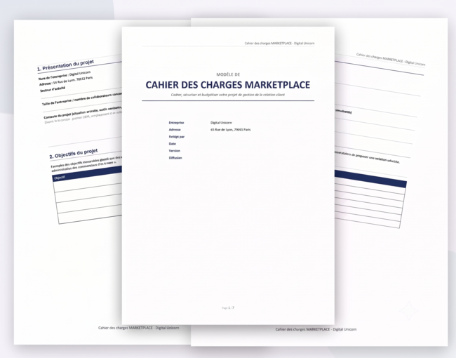 Apercu cahier de charge marketplace