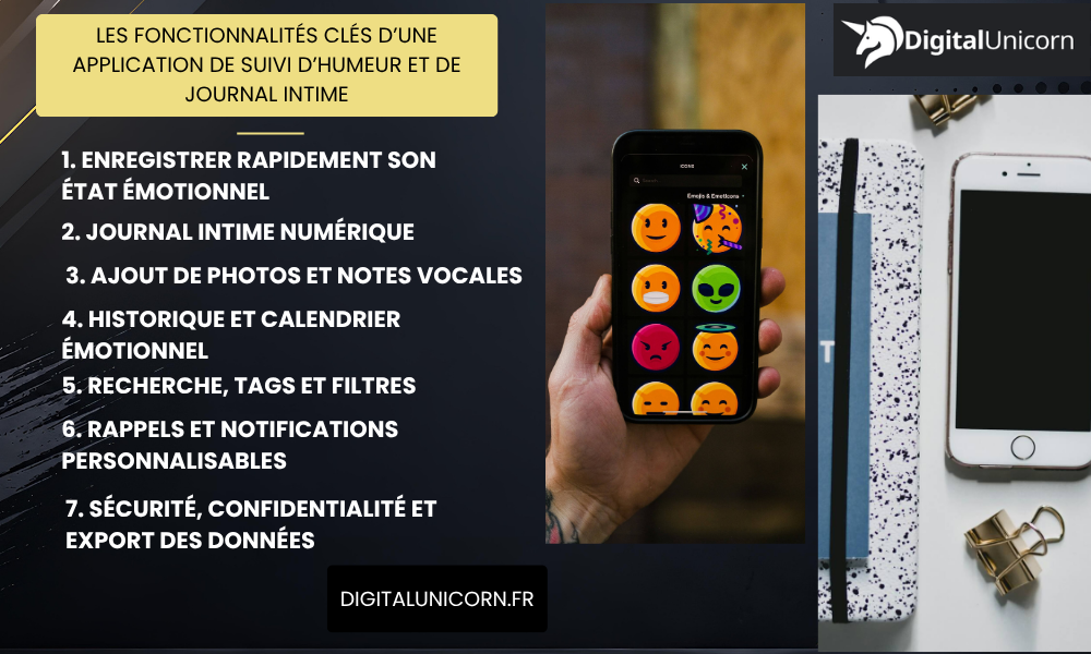 Les fonctionnalités clés d’une application de suivi d’humeur et de journal intime