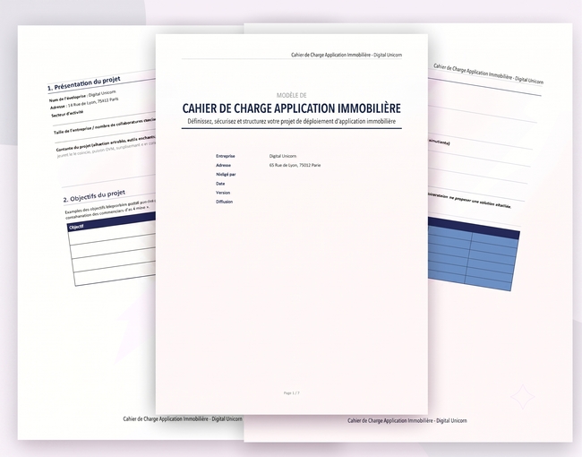 aperçu cahier charge application immobiliere