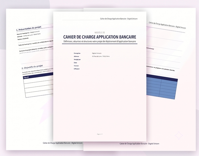 aperçu cahier charge applicaton bancaire