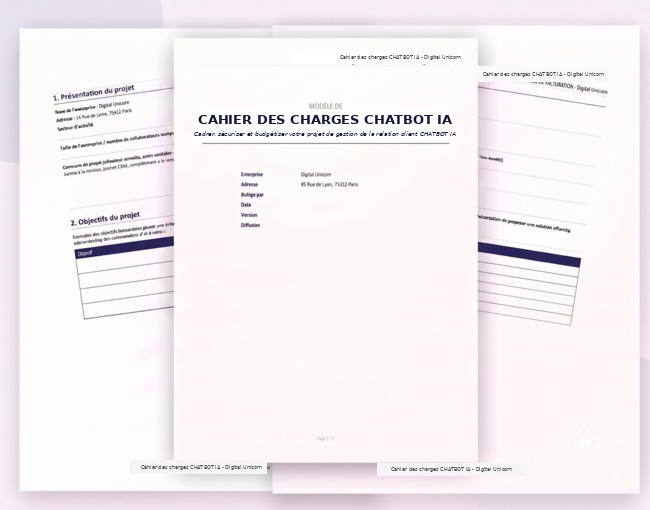 aperçu cahier charge chatbot ia