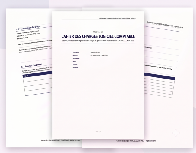 aperçu cahier charge logiciel comptable