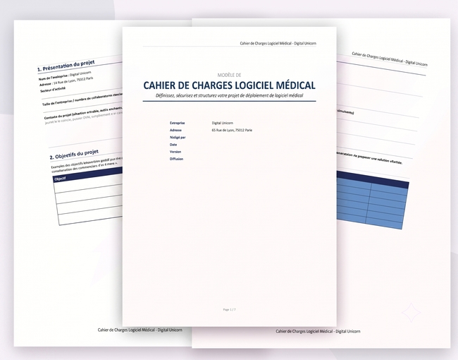 aperçu cahier de charge logiciel medical