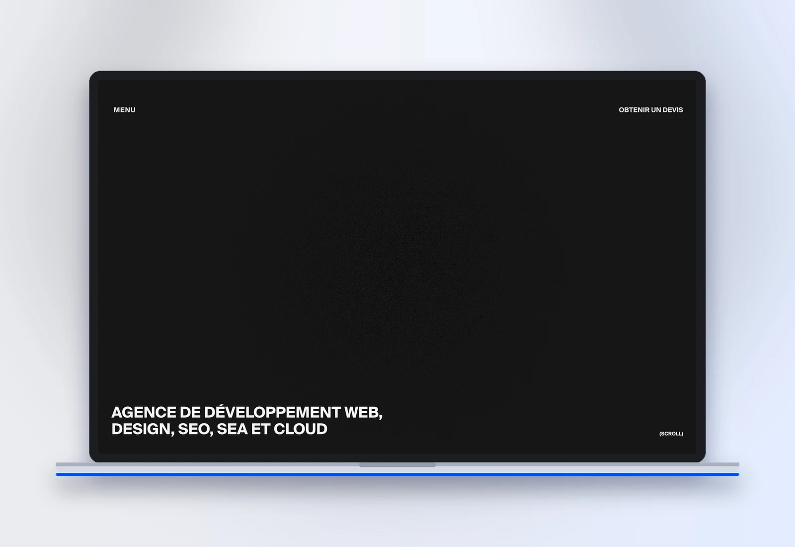 Site de l'agence Blacksmith affiché sur un MacBook