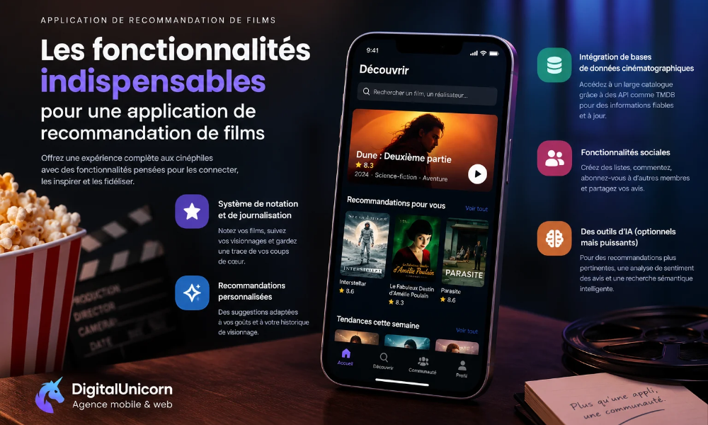 Les fonctionnalités clés pour une application de cinéma