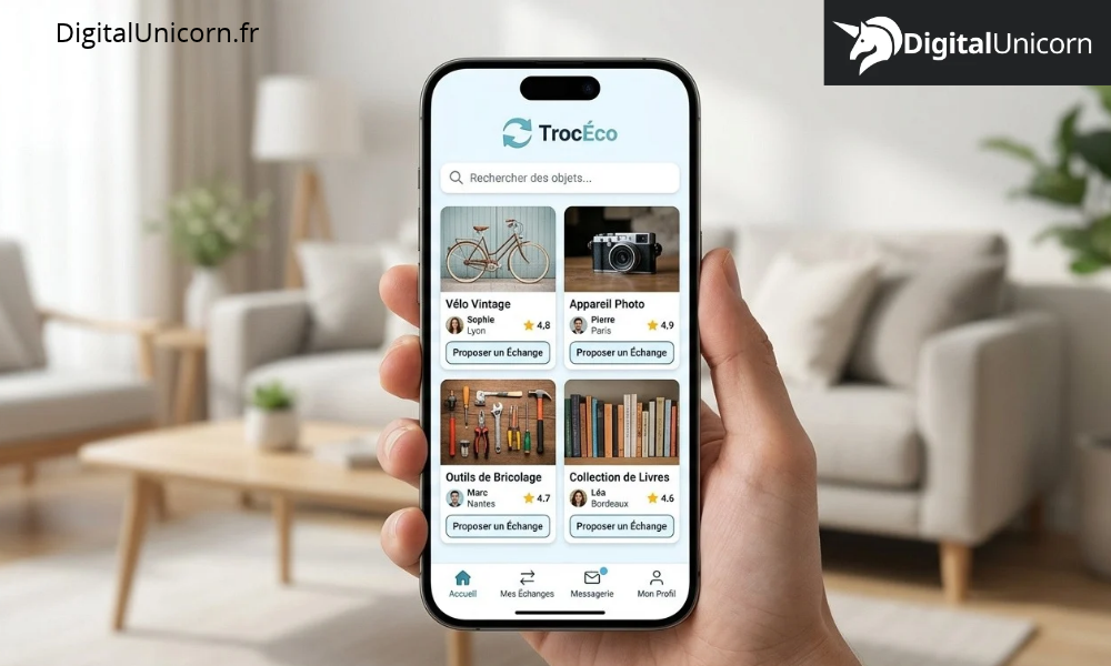 Exemple d'application de troc