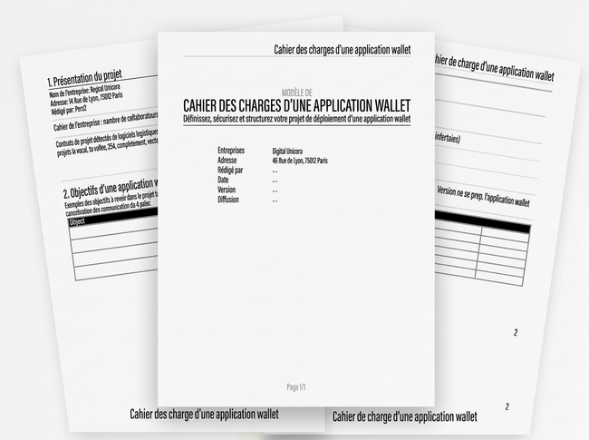 aperçu cahier charge application wallet