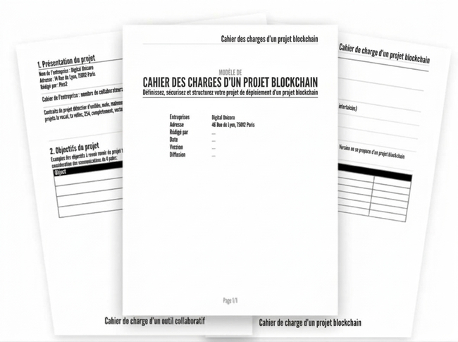 aperçu cahier charge projet blockchain